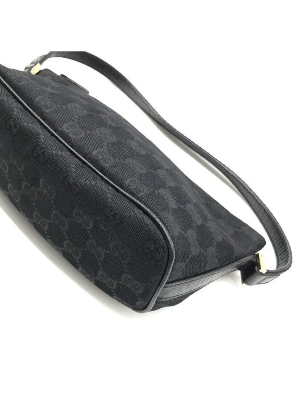 Gucci GG Canvas Sherry Line Pouch Hand Black - Picture 5 of 10